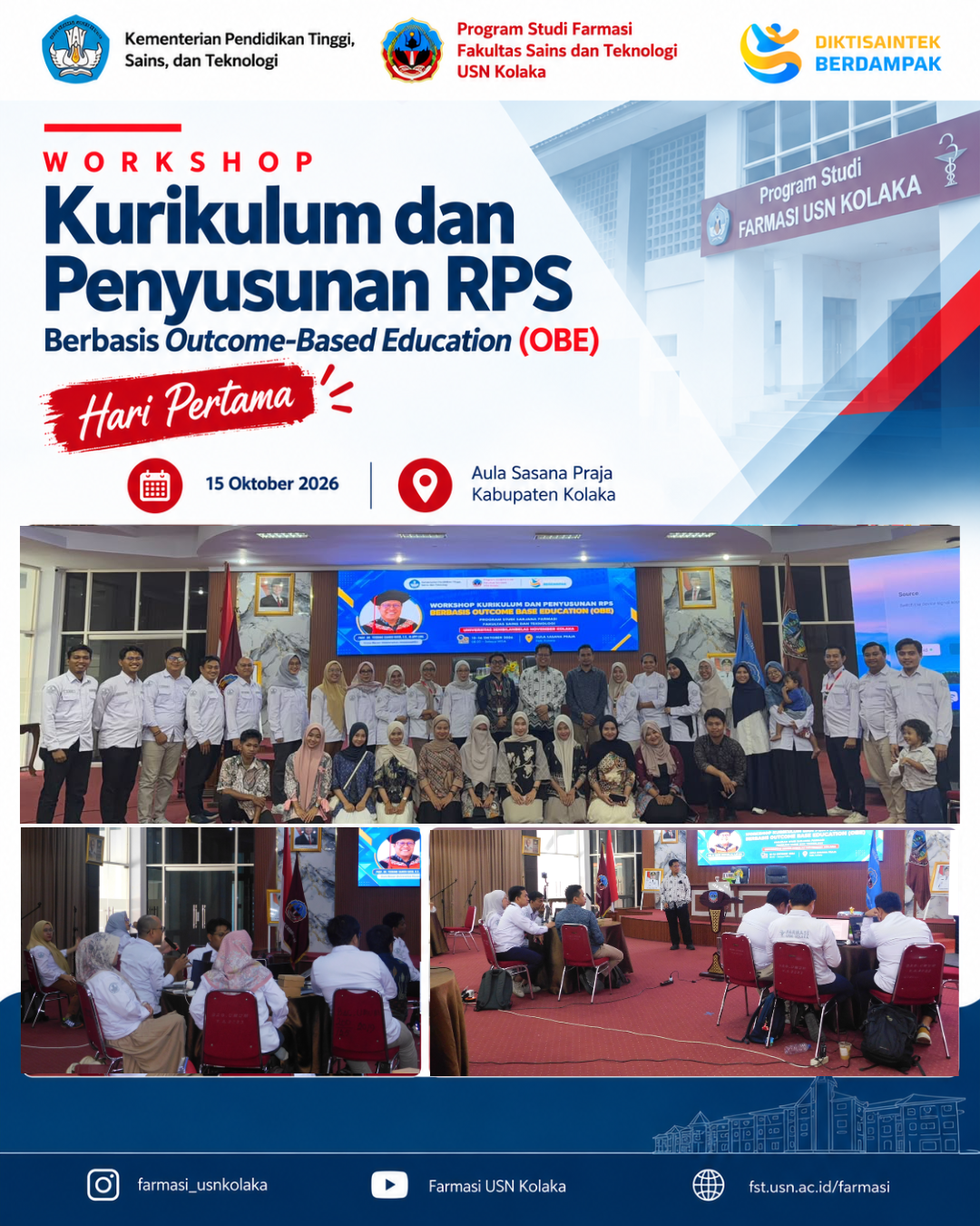 Program Studi Farmasi USN Kolaka Gelar Workshop Kurikulum dan Penyusunan RPS Berbasis OBE