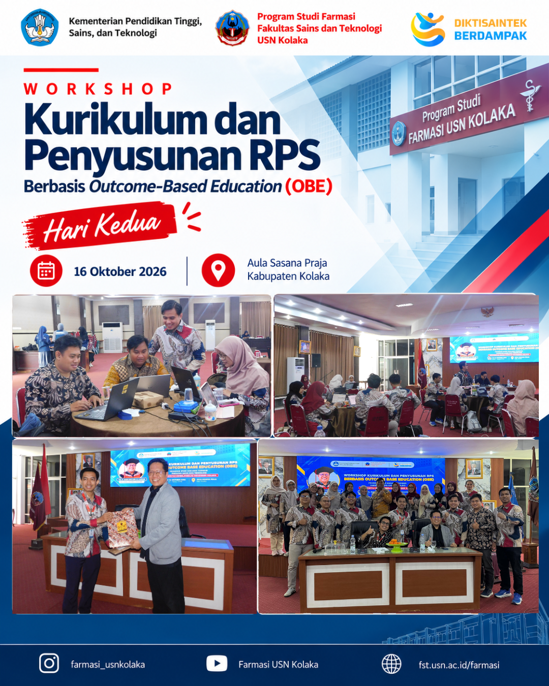 Program Studi Farmasi USN Kolaka Gelar Workshop Kurikulum dan Penyusunan RPS Berbasis OBE